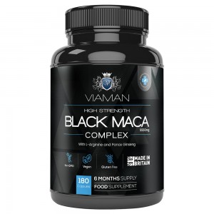 Viaman Black Maca Complex tillskott för att hjälpa till med ökad energi och sexlust