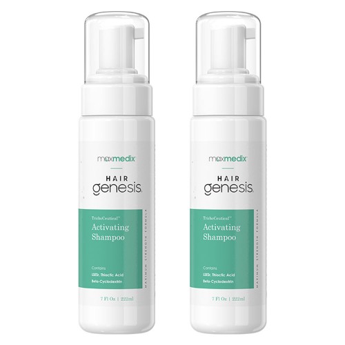 maxmedix HairGenesis Trichoceutical Activating Shampoo - För tunt hår och håravfall - 222 ml Flaska - ShytoBuy - 2 Pack