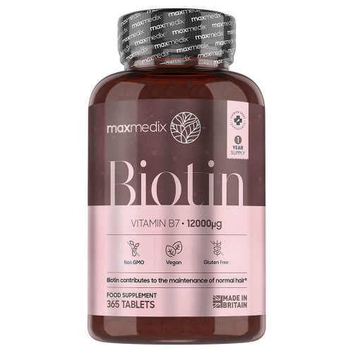 Biotin 365 kapslar, 12000 mcg - Vitaminer för håret med B7-vitamin