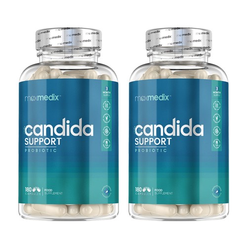 Candida Support - 2 Pack - Probiotika kapslar med Kaprylsyra mot candida - Mot svampinfektioner för att återställa balansen av goda bakterier - 2x60st