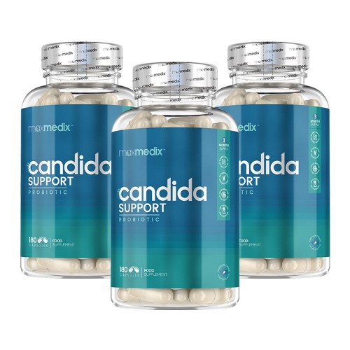 Candida Support - 3 Pack - Probiotika kapslar med Kaprylsyra mot candida - Mot svampinfektioner för att återställa balansen av goda bakterier - 3x60st