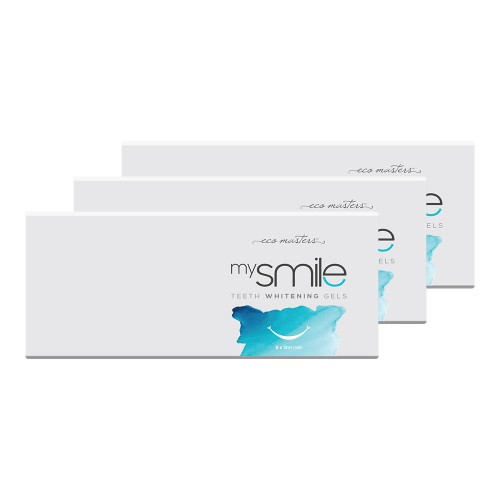 Eco Masters mysmile Gel Sbiancante Denti - 3x30ml mysmile Ricariche Gel - 2 Conf