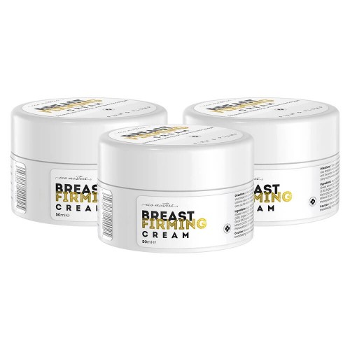 Eco Masters Breast Firming Cream - 3 Pack - För Naturligt Fylliga & Fasta Bröst - Bröstkräm som kan hjälpa dig uppnå en känsla lik bröstlyft - 3x50ml