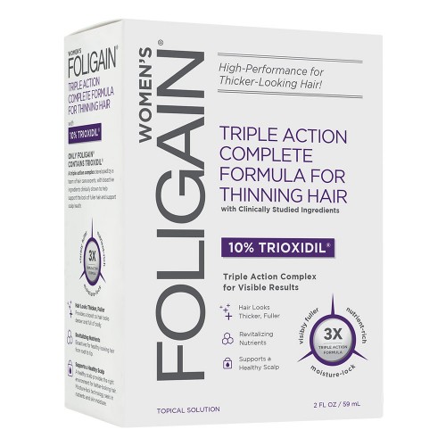 Foligain Solution 10% Trioxidil kvinna kvinnor behandling mot kvinnligt håravfall 