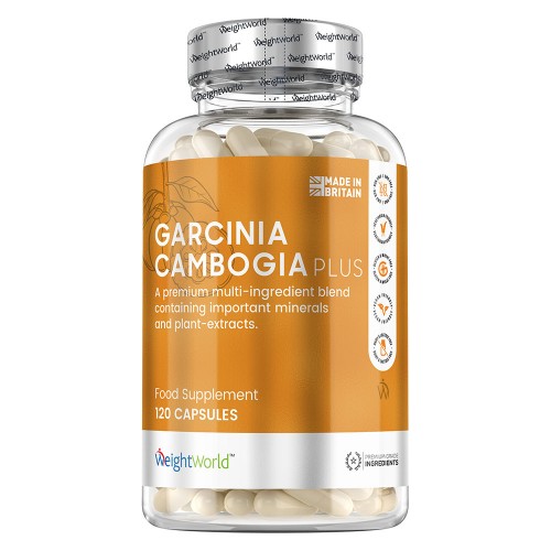 Garcinia Cambogia Plus - Fettförbränning - Kosttillskott - 500 mg - 60 kapslar - Kosttillskott för naturlig viktnedgång och fettförbränning - veganska