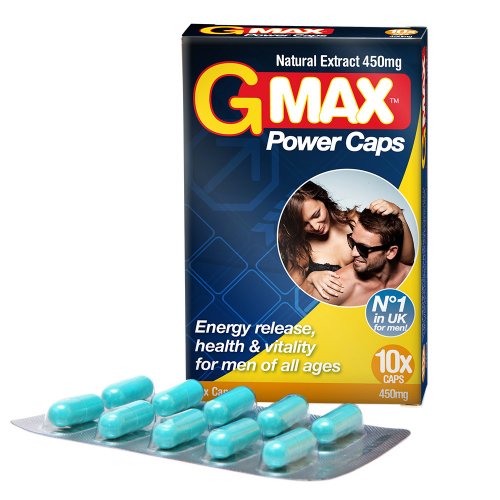 GMax Power, 10 kapslar - Naturligt potensmedel för bättre erektion - Potenshöjande formula med Panax Ginseng