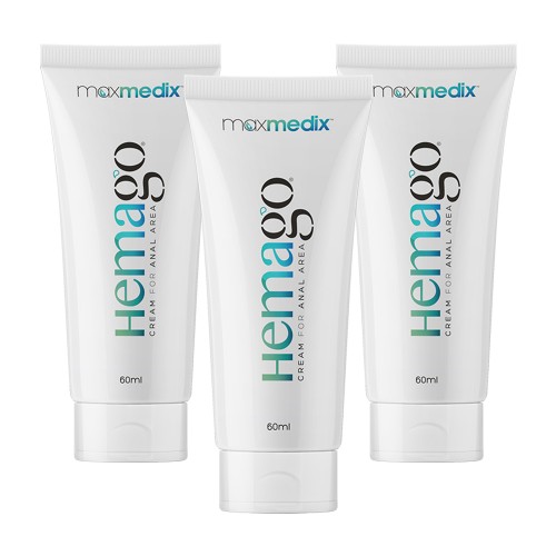 maxmedix HemaGo Kräm - Formula mot hemorrojder - Dermatologiskt testad - 60 ml Kräm - ShytoBuy - 3 Pack