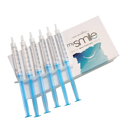 mysmile Gel Sbiancante Denti Eco Masters - 6 Siringhe per mysmile Kit Sbiancamento Denti - Ricariche per Trattamento Sbiancante Denti Naturale