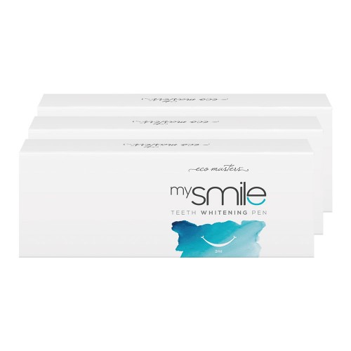 mysmile Teeth Whitening Pen - Natural Whitening Formula - 1 x 2ml Teeth Whitening Gel Pen - 3 Pack