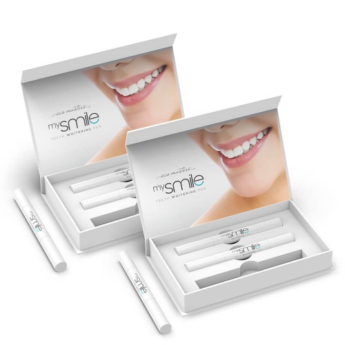 mysmile Tandblekningspenna - 2 Pack - Naturlig Tandblekning med tandblekningsgel - Lätt applicering med penna för vitare tänder hemma - 2 Pennor