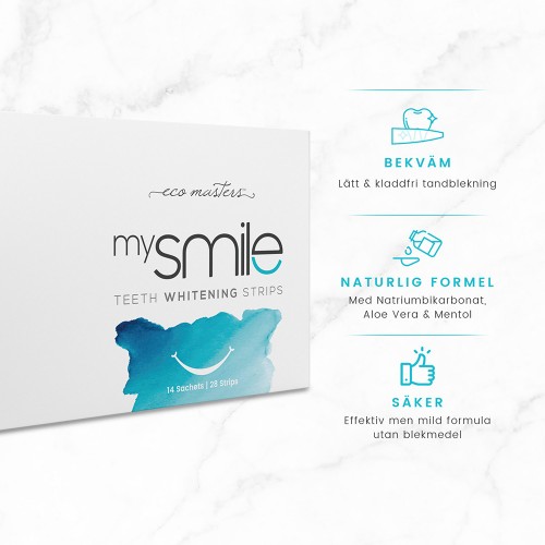 28 x Eco Masters mySmile Teeth Whitening Strips