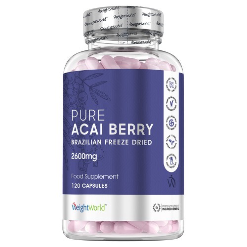 Pure Acai kapslar 2600 mg 120 Kapslar - FÃ¶r 2 mÃ¥nader - 100% Acai pure naturligt kosttillskott fÃ¶r viktminskning