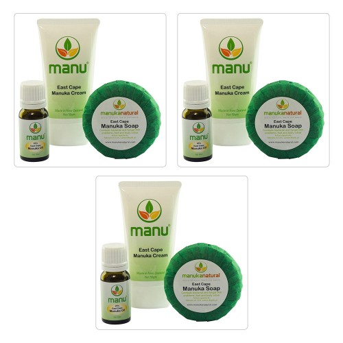Manuka Behandling mot Ringorm - Manuka Tvål, Olja & Kräm - 3 pack