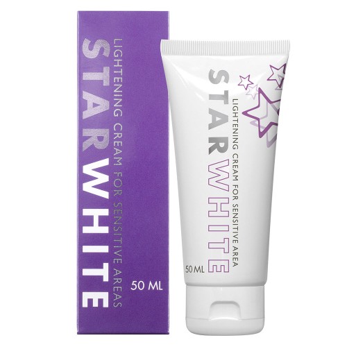 Star White KrÃ¤m - Hudblekning fÃ¶r pigmentering pÃ¥ kÃ¤nsliga omrÃ¥den - HudkrÃ¤m fÃ¶r intima regioner som Ã¤ven passar analblekning hemma - 50ml