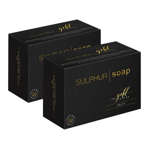 Eco Masters Sulphur Soap - För problem med blockerad & oljig hy - 2 x 100g lokalbehandling - 2-pack