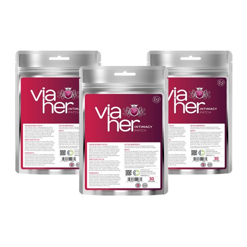 Viaher Intimacy Patch - 3 Pack - Diskreta och lättanvända- 30 Plåster för kvinnor - För personlig vård - Naturligt lusthöjande för kvinnor - Plåster f