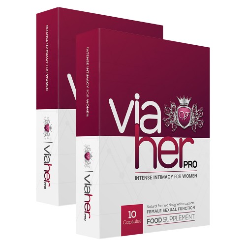 ViaHer Pro - Öka sexlusten med lusthöjande kosttillskott för kvinnans libido - Om du upplever minskad sexlust - Kapslar med Ginko Biloba - 20 kapslar