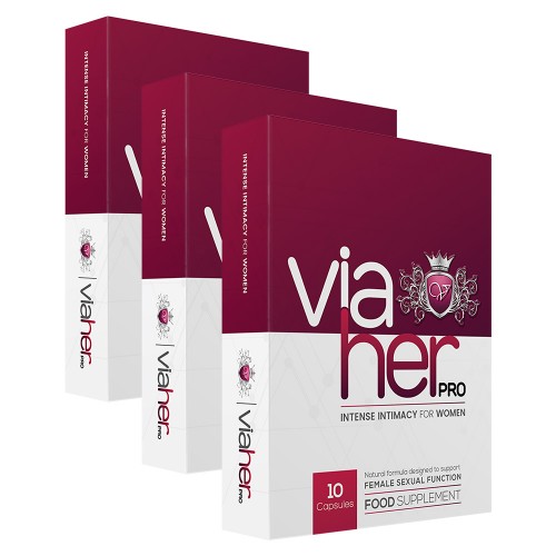 ViaHer Pro - Öka sexlusten med lusthöjande kosttillskott för kvinnans libido - Om du upplever minskad sexlust - Kapslar med Ginko Biloba - 30 kapslar