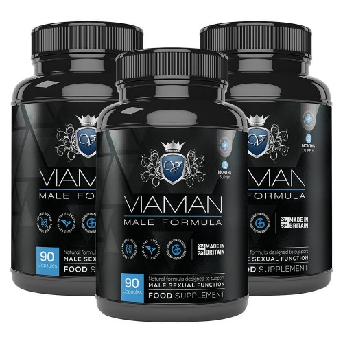 Viaman Kapslar - 3 Pack - Tillskott med L-Arginin för ökad virilitet - Öka sexlusten & prestationen med denna potenshöjande formula - 3x30 Kapslar