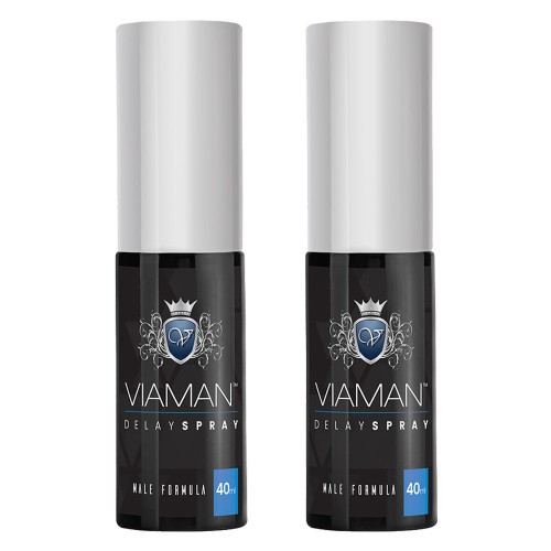 Viaman Delay Fördröjningsspray - 2 Pack - Hjälp för tidig utlösning - Naturlig spray som strävar att motverka prematur ejakulation - 2x40ml