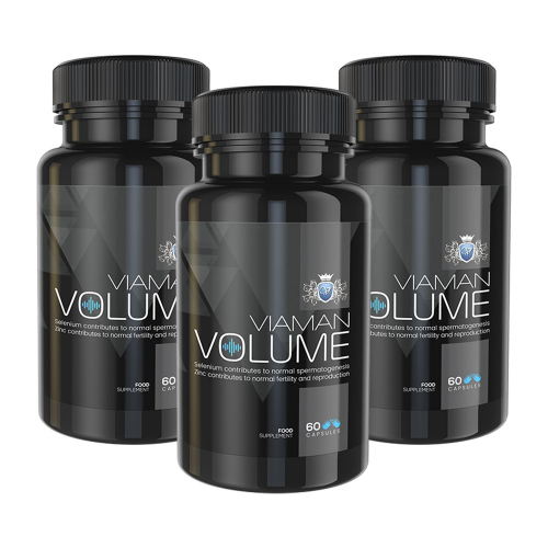 Viaman Volume - 3 Pack - Naturlig hjälp att öka spermieproduktionen - För sädesvätska, mängd sperma & större utlösning vid ejakulation - 3x60 Kapslar