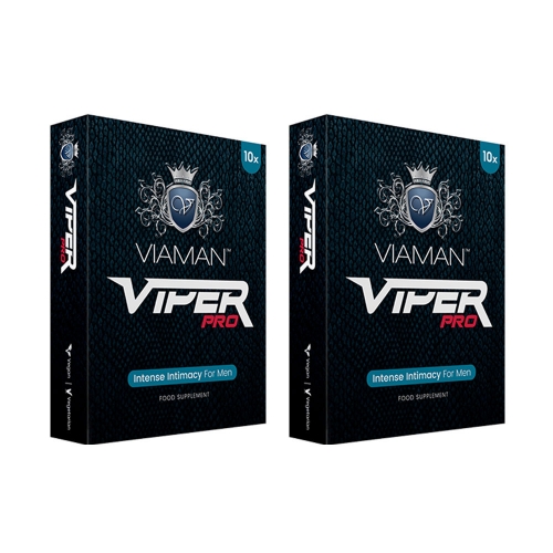 Viaman Viper Pro - 2 pack - Receptfritt manligt tillskott för sexuell prestanda - Gjord av 100% naturliga ingredienser som Selen & Zink - 2x10 Kapslar