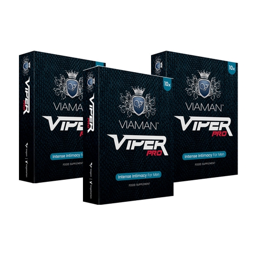 Viaman Viper Pro - 3 pack - Receptfritt manligt tillskott för sexuell prestanda - Gjord av 100% naturliga ingredienser som Selen & Zink - 3x10 Kapslar